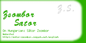 zsombor sator business card